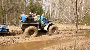 Каракат и сани для снегохода. Russian all terrain vehicle