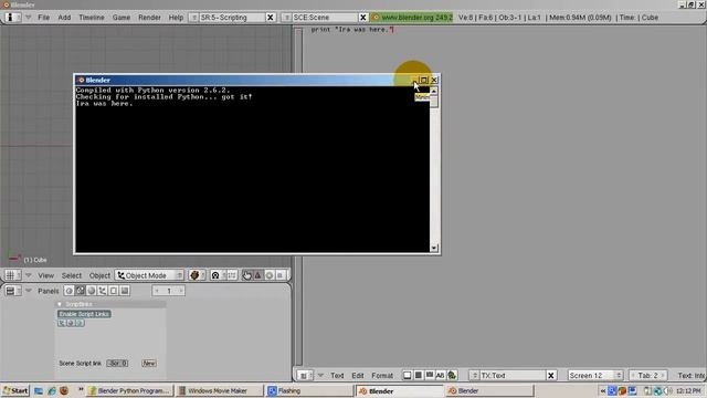 Ira Krakow's Python Scripting Setup Blender 2.49b Tutorial