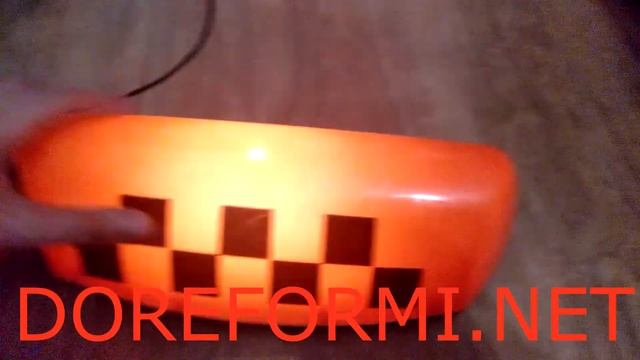 Фонарь такси на аккумуляторе на крышу (шашки) смотреть онлайн