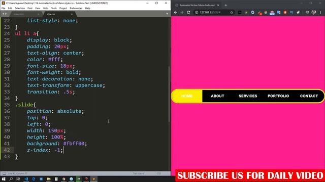 Creative Animated Active Menu Indicator With Html, CSS and Javascript - Sliding Active Class