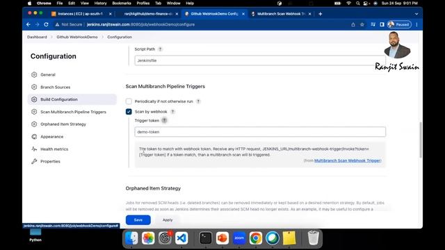 CONFIGURE GITHUB WEBHOOK IN JENKINS MULTIBRANCH PIPELINE смотреть онлайн