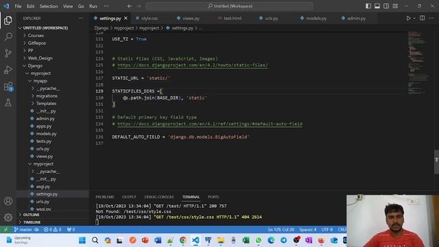 #10 | Django Static Files - CSS File | Python Django Tutorial for Beginners | Full Stack Developmen