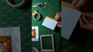 вставка вышитой иконы из бисера в рамку