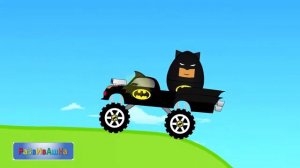 Мультики про машинки.  Супермен монстр-трак против Бэтмен монстр-трака