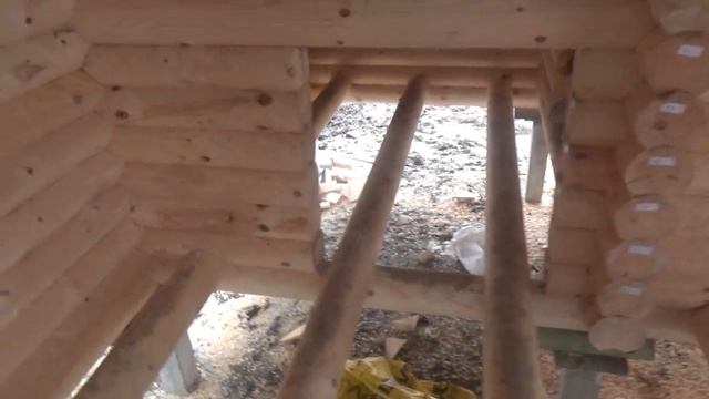 Сруб Бани 6.0х6.0м. с террасой, фронтонами из бревна и крышей "Гостилицы". Цена в СПб 407.180 руб. смотреть онлайн