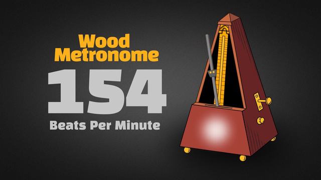 154 BPM Wood Metronome [30 Minuts] смотреть онлайн
