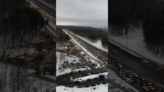 Суздальское шоссе  Пробка  г. Санкт Петербург  март 2022 года