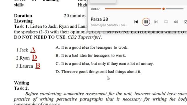 А?ылшын 10 сынып БЖБ 2 4 то?сан/Английский язык 10 класс СОР 2 4 ...