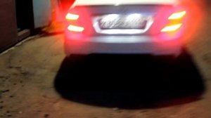 Раздвоенный выхлоп MB W204 facelift