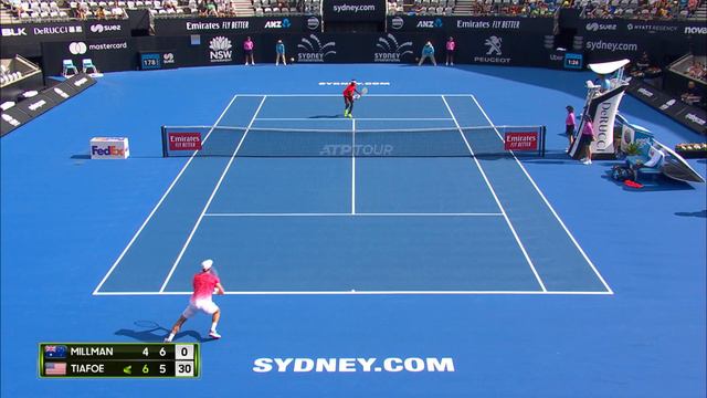 John Millman v Frances Tiafoe match highlights (1R) | Sydney International 2019