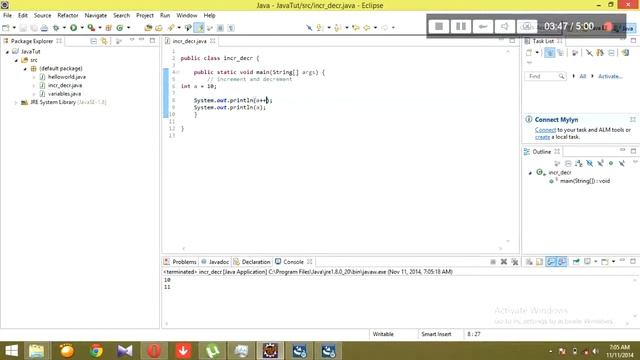 MiracleV Sinhala Java Tutorial 6 - Incremen and Decremnt Operators смотреть онлайн
