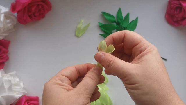 Бархатцы из атласной ленты, мастер класс, сделай своими руками смотреть онлайн