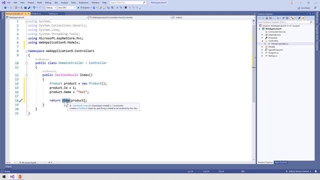 Шаблон MVC в ASP.NET Core.