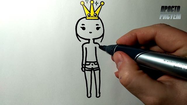 Как нарисовать МИЛУЮ ДЕВОЧКУ, Рисунки для детей и начинающих #drawings смотреть онлайн