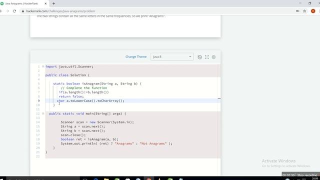 Java Anagrams HackerRank Solved