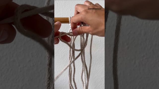 Двухцветный узор из диагональных брид #макраме #урокимакраме #diy #macrame
