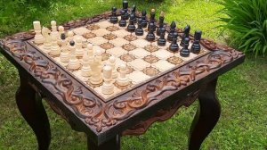 Шахматный стол ручной работы "Вдохновение 2"