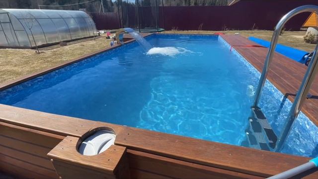 Расконсервация деревянного бассейна после зимы. Строительство бассейна смотреть онлайн