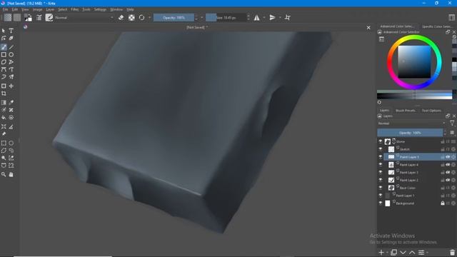 How to Paint a Stone in Krita Tutorial | Digital Painting for Beginners смотреть онлайн