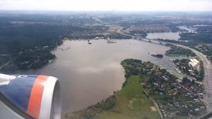 Заход и посадка в аэропорту Шереметьево А-320 Аэрофлот