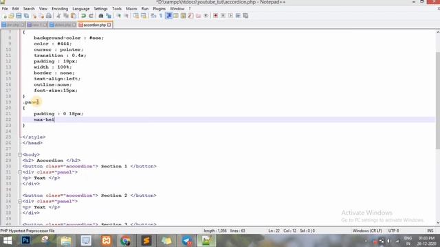 Create Simple Accordion using HTML, Javascript and CSS смотреть онлайн
