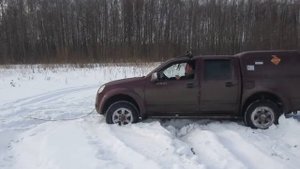 Great Wall Wingle 3 в снегу. Немножко застряли