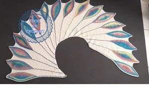 Накидка-шаль - шаль-из трикотажных листов-пошаговое руководство-на двух спицах-пошагово