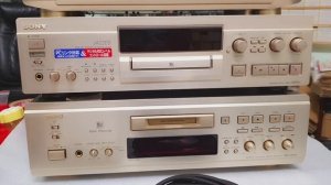 Đầu Sony, Tascam 3 trong 1. MD Sony JA22ES, Denon 1600AL. Teac C-3X, Sony X55ES, Maranzt NA7004 đen