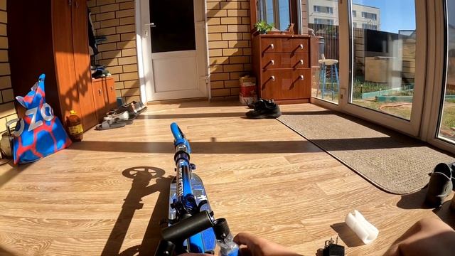 Самокат двухколесный RUSH ACTION K-145A-3 Gray-blue 2. Распаковка самоката. смотреть онлайн