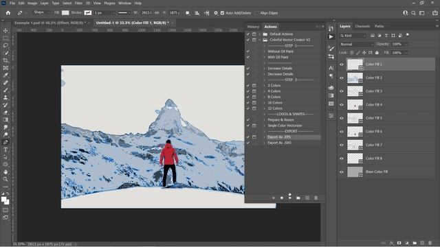 Convert Image to Vector & Vector Art (FREE Action) - Photoshop Tutorial смотреть онлайн