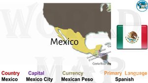 КАРТА МИР (Mexico - Capital, Currency)