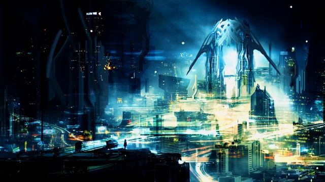 ★Futuristic World of the Future ★Cyberpunk Space Tower City Meditative ★ Mysterious Ambient Journey смотреть онлайн