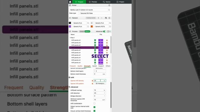 Choose the right infill EVERYTIME! #3dprinting #3dprinter #bambulab