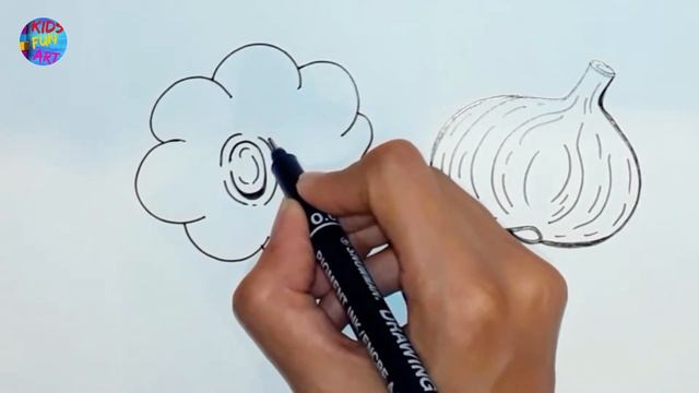 How to Draw Vegetables - Garlic смотреть онлайн