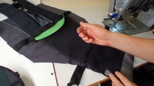 15. Работа над спинкой нового рюкзака.