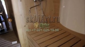душевая система в овальной бане бочке