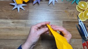 ЗВЁЗДОЧКА 3D из бумаги - оригами - как сделать красивую звезду на елку из обычной бумаги!