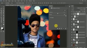 How To Create Bokeh Effect in Photoshop ! neon light editing tutorial in Photoshop cc !