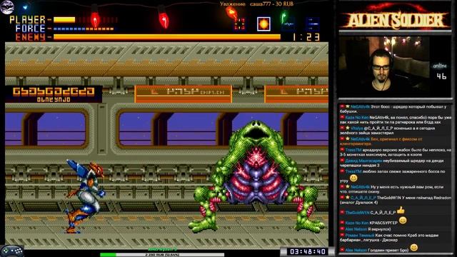 Alien Soldier прохождение [ Superhard ] (J) | Игра на (SEGA Genesis, Mega Drive) 1995 Стрим RUS