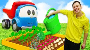 Грузовичок ЛЁВА и машинки сажают растения! - Весёлые игры и игрушки Супер Крылья. Мультики для детей