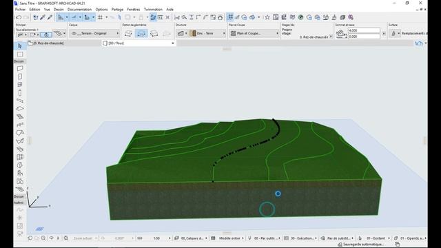 Archicad 21 | Mesh tool - Road on rough terrain смотреть онлайн
