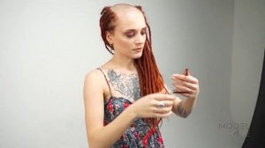 Inked redhead girl shaved her head. [Trailer]
