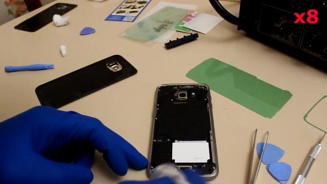 Galaxy s7 edge ремонт своими руками / Как заменить заднюю крышку / Как ...