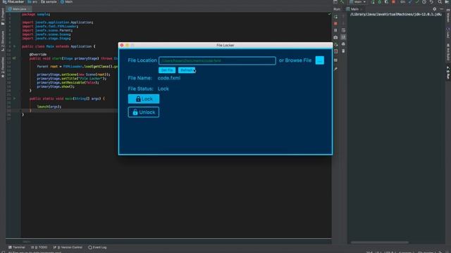 Software Development: File Locker in Javafx || Source Code ||