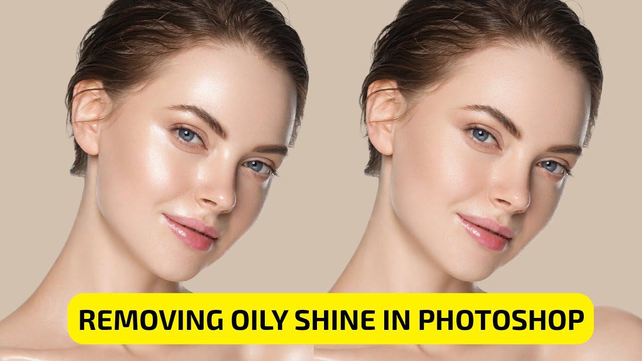 How to remove OILY SHINE from skin in Photoshop. Two methods!