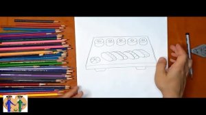 Как нарисовать суши и роллы . Онлайн-школа рисования "Малевашки"