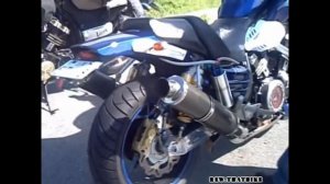 Yamaha V Max exhaust sound, acceleration and fly by compilation