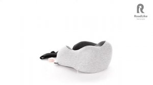 Подушка для путешествий RoadLike Travel Kit с эффектом памяти, серая