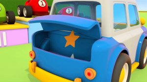 Racing cars play with the balloons! Full episodes of Helper Cars cartoon. Funny cartoons for kids.