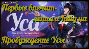 Black Desert / BD: Первое впечатления и Гайд на Усу (Пробуждение)